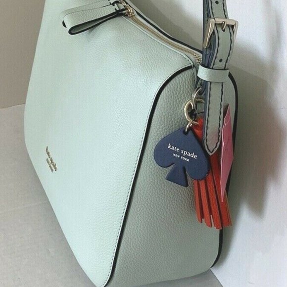 New Kate Spade Anyday Medium Shoulder Bag Pebble Leather Crystal Blue multi - Picture 3 of 8